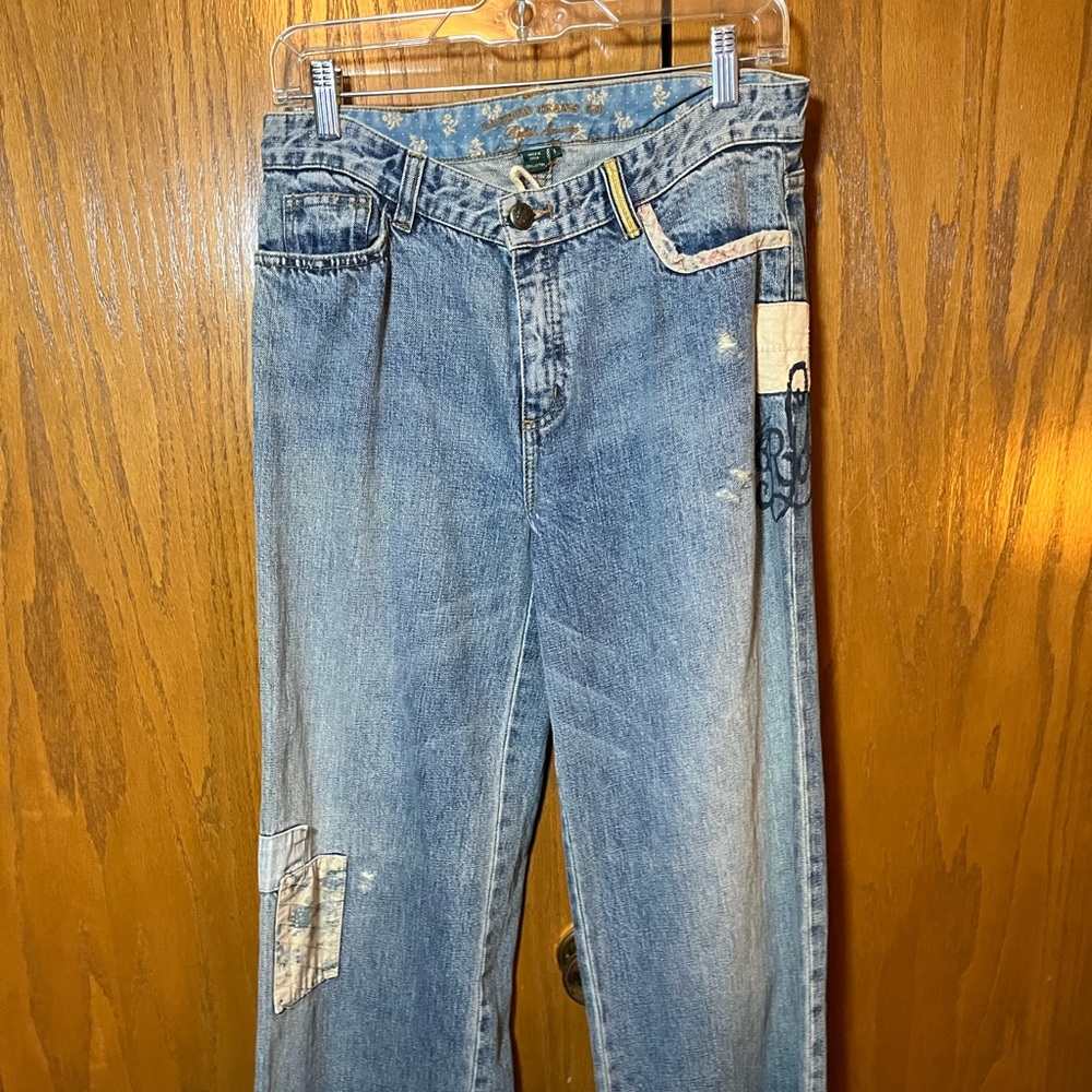 Ralph Lauren Wide Leg Jeans with Patchwork